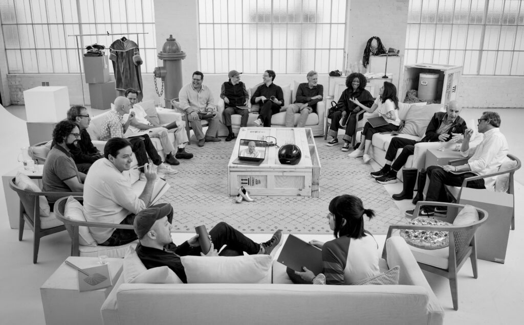 Sala de roteiro de Spaceballs 2. Imagem: Amazon MGM Studios